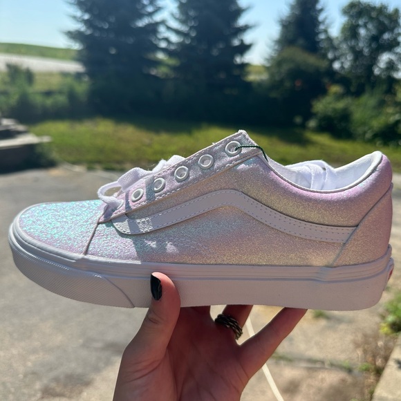 Vans Shoes - White Glitter Vans